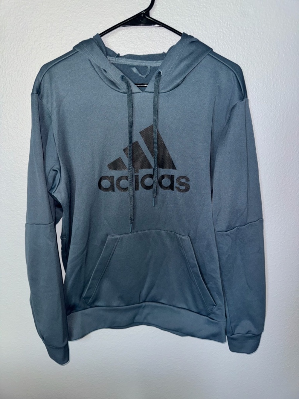 Adidas Hoodie Blue Gray Pullover Sweatshirt Men’s Size M